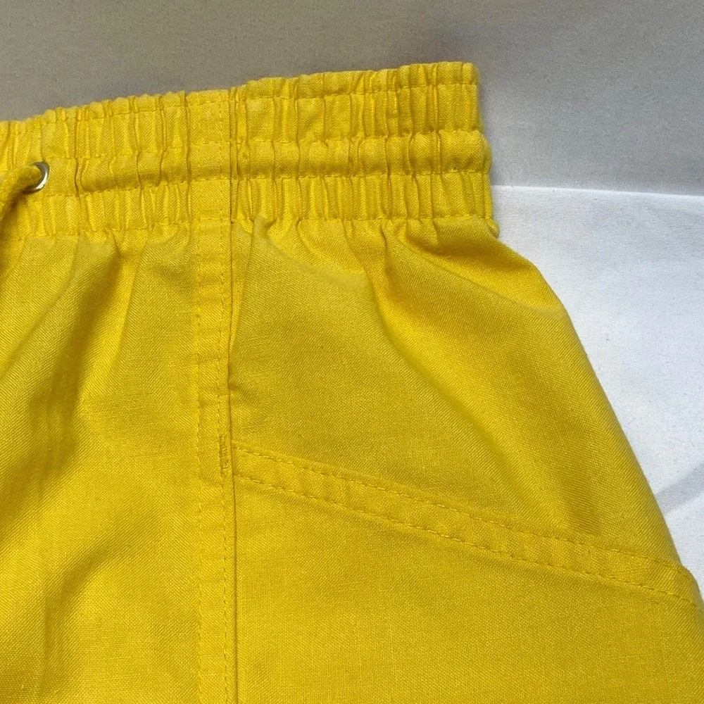 Simply‎ Basic Casual Shorts Women's Small Yellow Elastic Waist Vintage 90's GUC